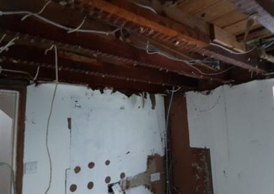 Image of the work being done due to a water leak - www.ecotiffin.co.uk