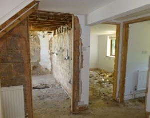 Image of the work being done due to a water leak - www.ecotiffin.co.uk